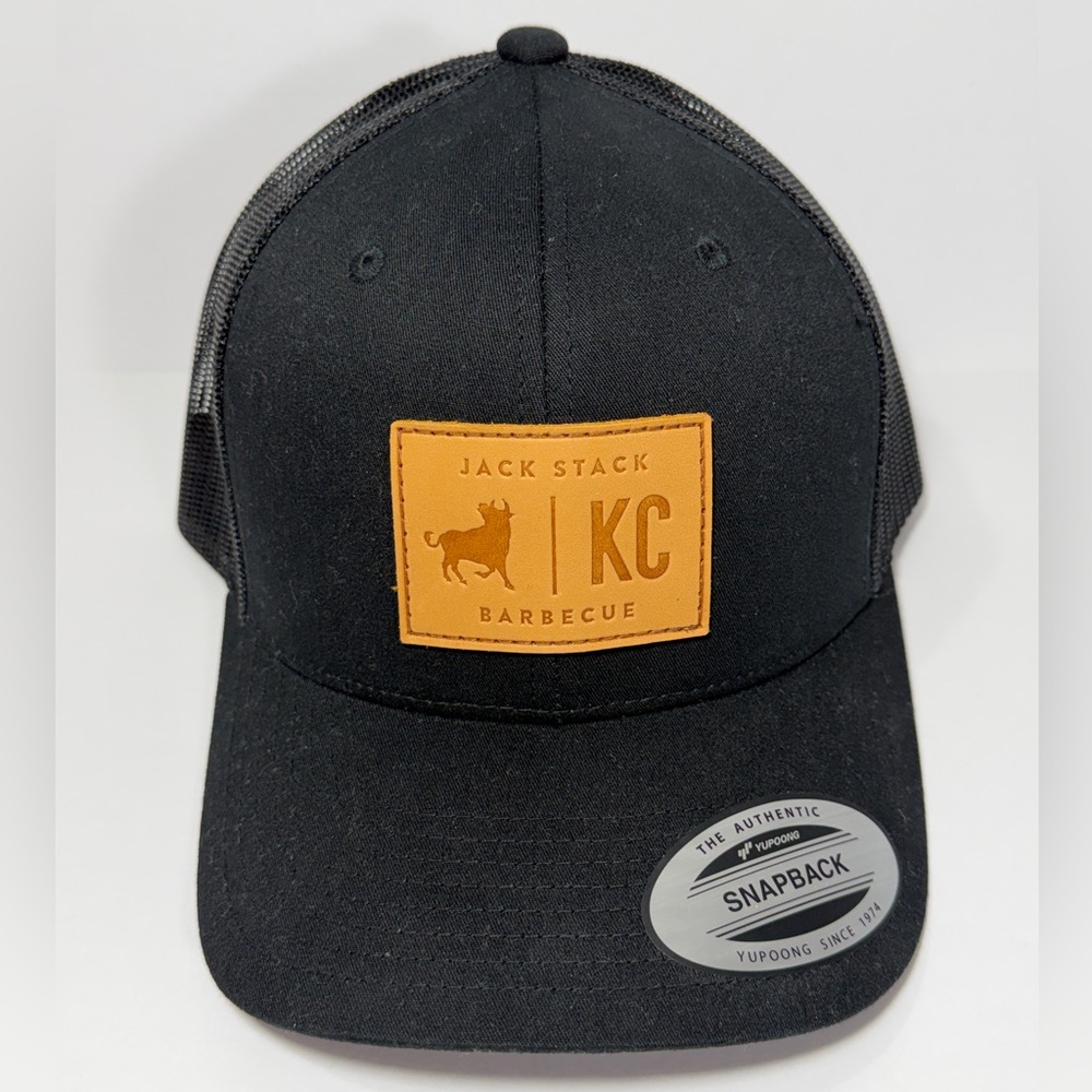 Jack Stack Barbecue Leather Patch Hat BBQ Kansas City Snapback Cap Adjustable